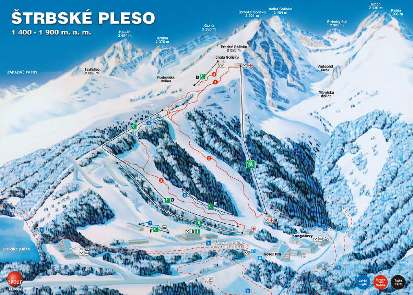 Mapa strediska PARK SNOW trbsk Pleso